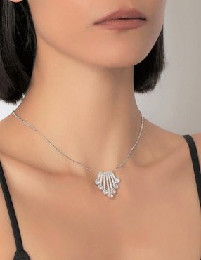 Dije Ocean Heart de plata cristal