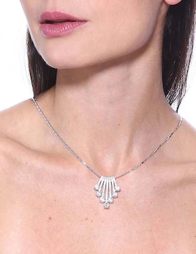 Dije Ocean Heart de plata cristal