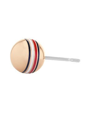 Broqueles redondos Tommy Hilfiger Dress con acabado baño de oro rosa
