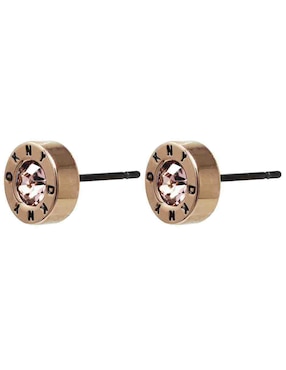 Broqueles redondos Dkny con acabado brillante