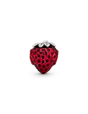 Charm de fresa Pandora moments de plata