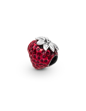 Charm de fresa Pandora moments de plata