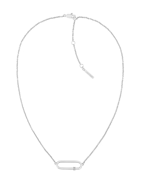 Collar Calvin Klein Elongated Oval De Acero Inoxidable