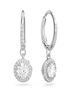 Aretes ovalados Swarovski con acabado brillante