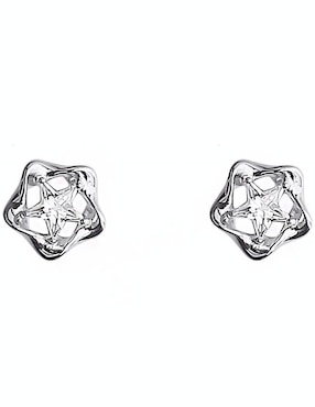 Broqueles De Etrella Sofia Blum De Plata P925 Zirconia