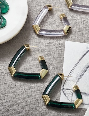 Aretes de aro Kendra Scott Arden con acabado brillante