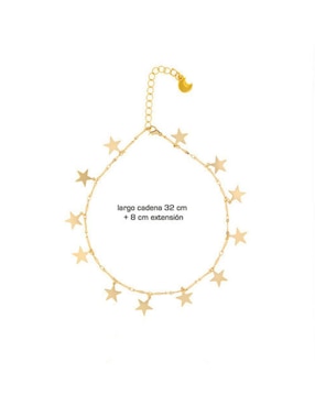 Collar de estrella Parisa Joyería de baño de oro