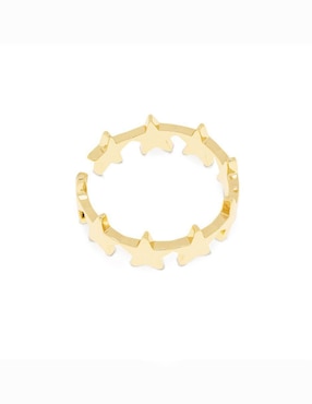 Anillo de estrella Parisa Joyería con acabado baño de oro