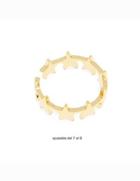 Anillo de estrella Parisa Joyería con acabado baño de oro