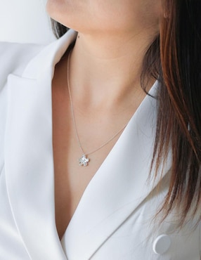 Collar de flor Anante Floral de plata P 925