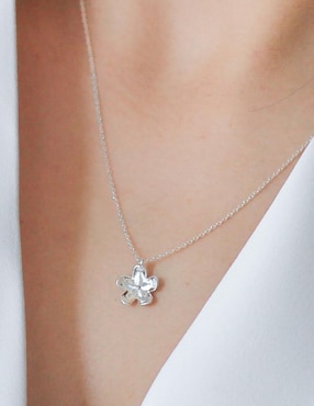 Collar de flor Anante Floral de plata P 925