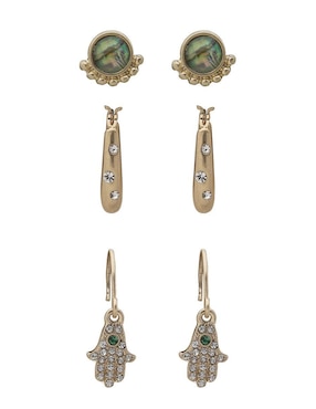 Aretes de mano Lonna & Lilly con acabado brillante resina
