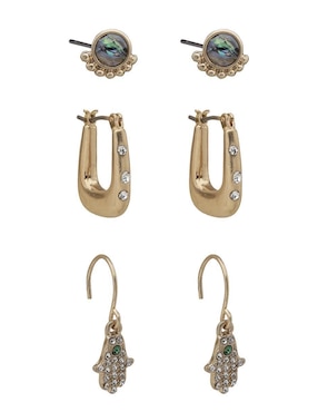 Aretes de mano Lonna & Lilly con acabado brillante resina