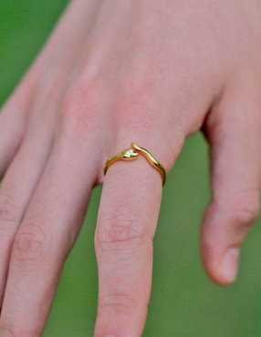 Anillo Parisa Joyería con acabado baño de oro