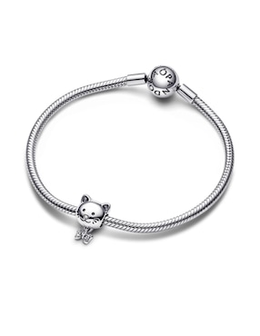 Charm de gato Pandora moments pdp de plata zirconia cúbica