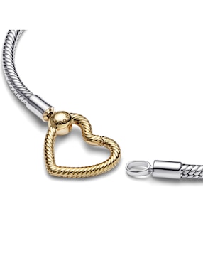 Pulsera Pandora de plata Moments con acabado baño de oro