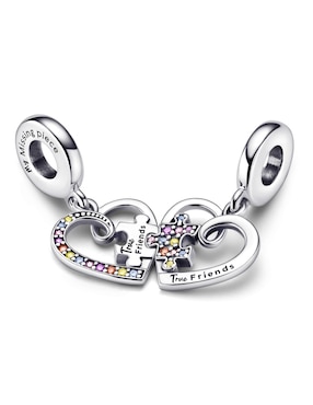 Charm de corazón Pandora moments pdp de plata