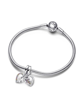 Charm de corazón Pandora moments pdp de plata