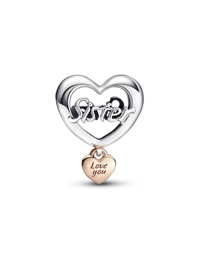 Charm de corazón Pandora moments de plata P 925