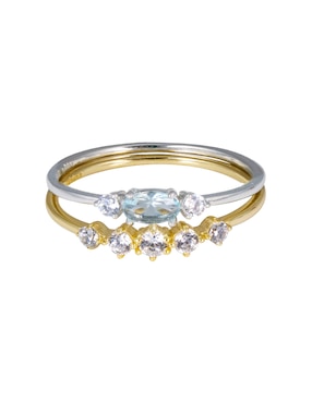 Set anillo Westies P 925 de plata zirconia brillante