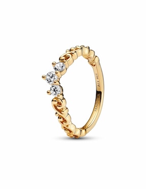 Anillo Pandora Timeless de plata P 925 zirconia cúbica con acabado baño de oro
