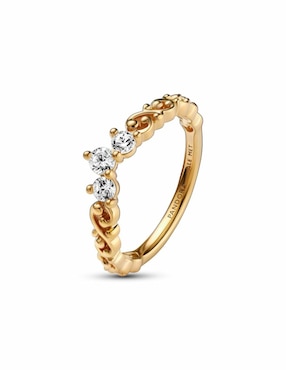 Anillo Pandora Timeless de plata P 925 zirconia cúbica con acabado baño de oro
