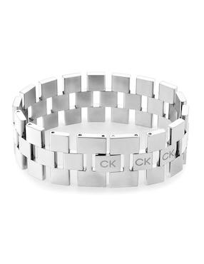 Brazalete Calvin Klein De Acero Geometric Con Acabado Brillante