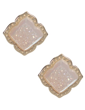 Broquel Cuadrado Kendra Scott Baño De Oro 14 K