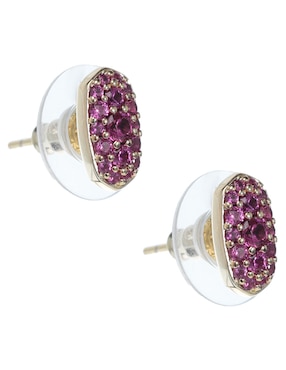 Broqueles ovalados Kendra Scott Grayson con acabado baño de oro cristal