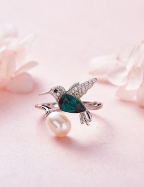 Anillo de colibrí Mayfer Joyería swarovski
