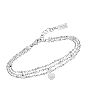 BRAZALETE HUGO BOS, UNITALLA, PLATEADO