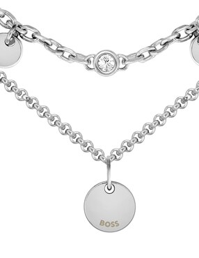 Collar Hugo Boss Iris de acero inoxidable cristal