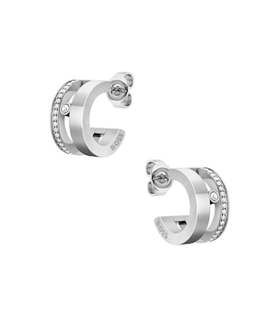 Arracadas Hugo Boss Lyssa con acabado brillante cristal
