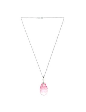 Aretes y collar de hoja Zvezda Leaves de plata P 925 cristal