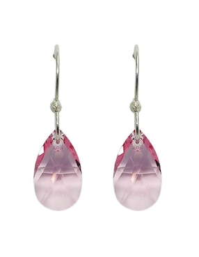 Aretes y collar de hoja Zvezda Leaves de plata P 925 cristal