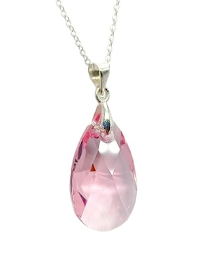 Aretes y collar de hoja Zvezda Leaves de plata P 925 cristal