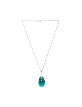 Aretes y collar de hoja Zvezda Leaves de plata P 925 cristal