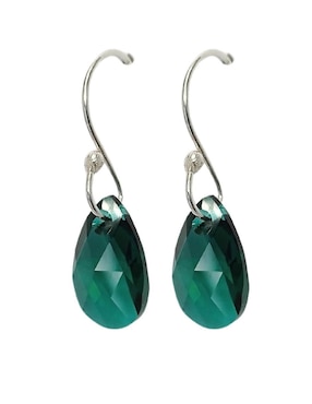 Aretes y collar de hoja Zvezda Leaves de plata P 925 cristal