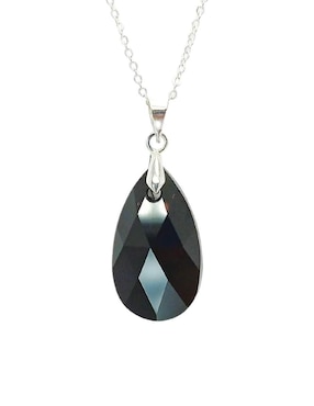 Aretes y collar de hoja Zvezda Leaves de plata P 925 cristal