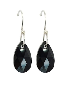 Aretes y collar de hoja Zvezda Leaves de plata P 925 cristal
