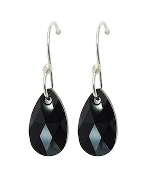 Aretes y collar de hoja Zvezda Leaves de plata P 925 cristal