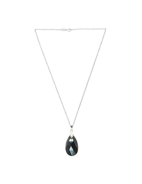 Aretes y collar de hoja Zvezda Leaves de plata P 925 cristal