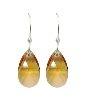 Aretes y collar de hoja Zvezda Leaves de plata P 925 cristal