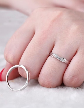 Set anillo Clepsidra P 925 de plata zirconia brillante