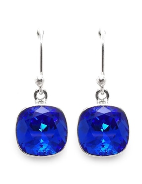 Aretes y collar Zvezda Cushion de plata P 925 cristal