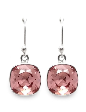 Aretes y collar Zvezda Cushion de plata P 925 cristal