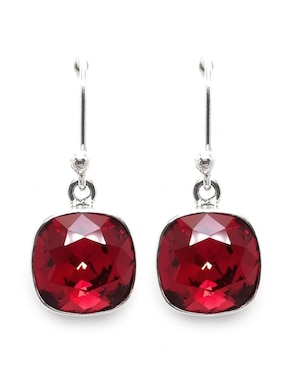Aretes y collar Zvezda Cushion de plata P 925 cristal