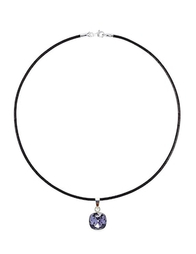 Aretes y collar Zvezda Cushion de plata P 925 cristal