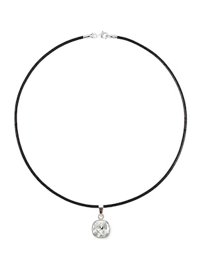 Aretes y collar Zvezda Cushion de plata P 925 cristal