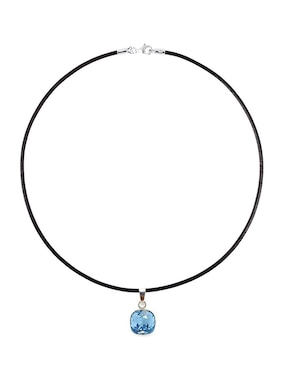 Aretes y collar Zvezda Cushion de plata P 925 cristal